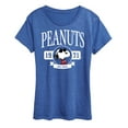 thumbnail image 1 of Peanuts - Collegiate  - Women's Short Sleeve Graphic T-Shirt, 1 of 6