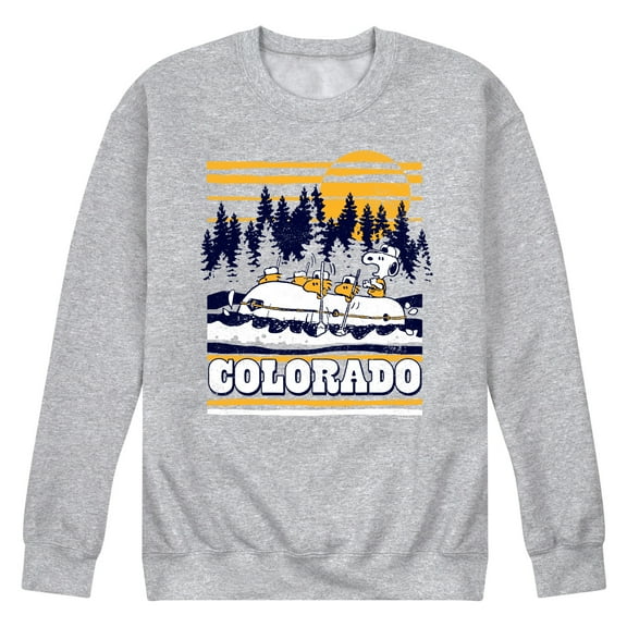Peanuts - Colorado Rafting - Men's Crew Neck Fleece Pullover