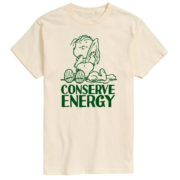 Peanuts - Conserve Energy - Men's Short Sleeve Graphic T-Shirt