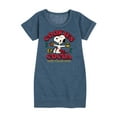 thumbnail image 1 of Peanuts - Snoopy Christmas Cookies and Cocoa - Toddler And Youth Girls Fleece Dress, 1 of 6