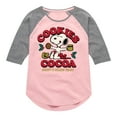 thumbnail image 1 of Peanuts - Snoopy Christmas Cookies and Cocoa - Toddler And Youth Girls Raglan Graphic T-Shirt, 1 of 5