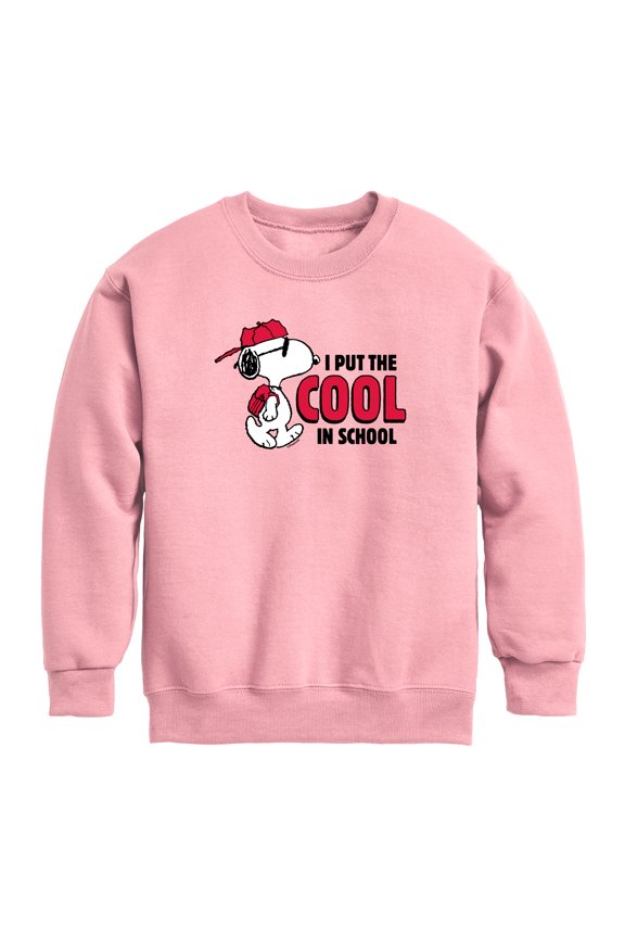 - Cool In School - Toddler Boys Fleece Crew Sweatshirt