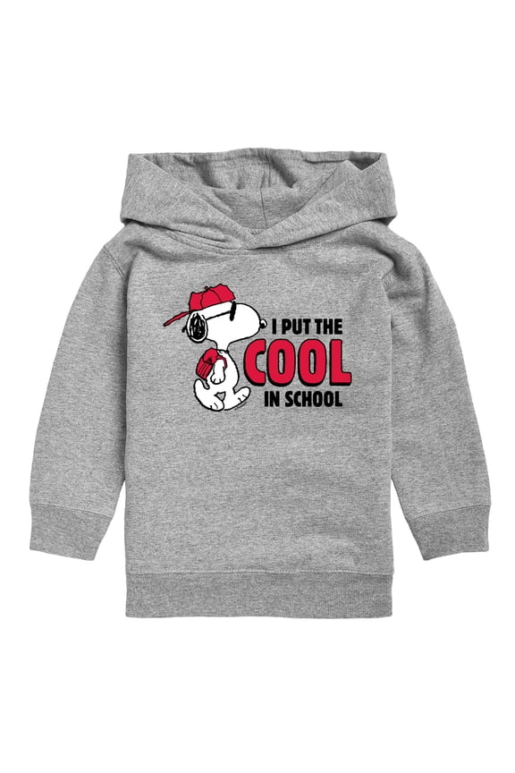 - Cool In School - Toddler Boys Fleece Hoodie Sweatshirt
