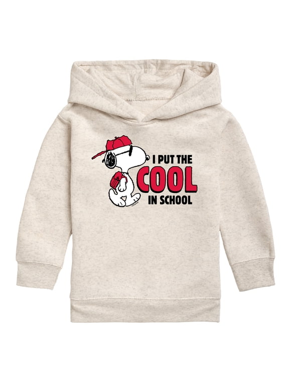 - Cool In School - Toddler Boys Fleece Hoodie Sweatshirt