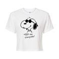 thumbnail image 1 of Peanuts - Cool Joe Keep On Smiling - Juniors Cropped Cotton Blend T-Shirt, 1 of 6