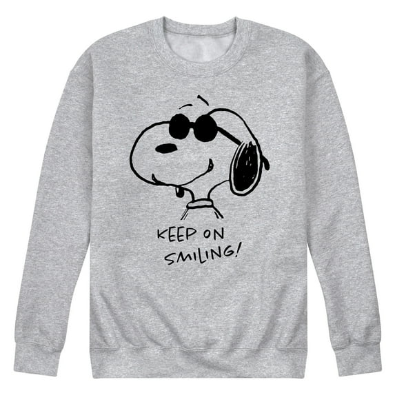 Peanuts - Cool Joe Keep On Smiling - Men's Crew Neck Fleece Pullover