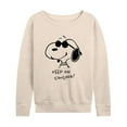 thumbnail image 1 of Peanuts - Cool Joe Keep On Smiling - Women's Lightweight French Terry Long Sleeve Shirt, 1 of 6