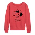 thumbnail image 1 of Peanuts - Cool Joe Keep On Smiling - Women's Lightweight French Terry Pullover, 1 of 6
