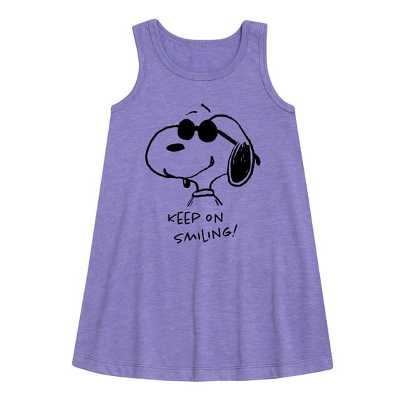 Peanuts - Cool Joe Keep On Smiling - Youth Girls A-line Dress