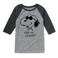 thumbnail image 1 of Peanuts - Cool Joe Keep On Smiling - Youth Raglan Tee, 1 of 6