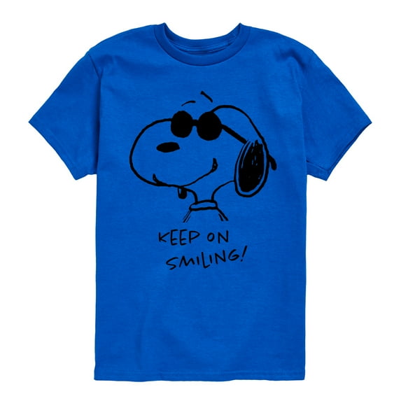 Peanuts - Cool Joe Keep On Smiling - Youth Short Sleeve Tee