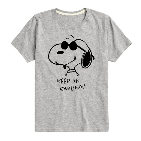 Peanuts - Cool Joe Keep On Smiling - Youth Short Sleeve Tee