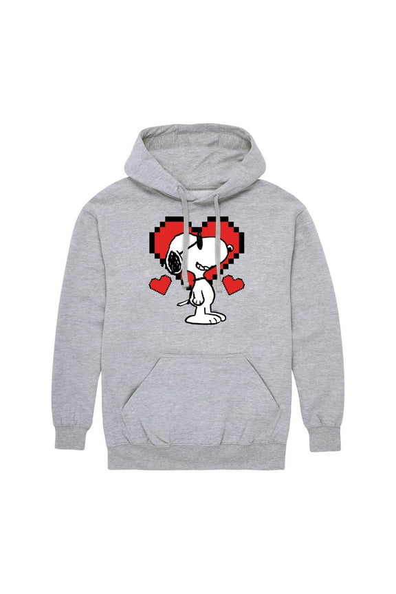 - Cool Snoopy Pixel Hearts - Men's Pullover Hoodie