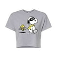 thumbnail image 1 of Peanuts - Costume Snoop Art - Juniors Cropped Cotton Blend T-Shirt, 1 of 5