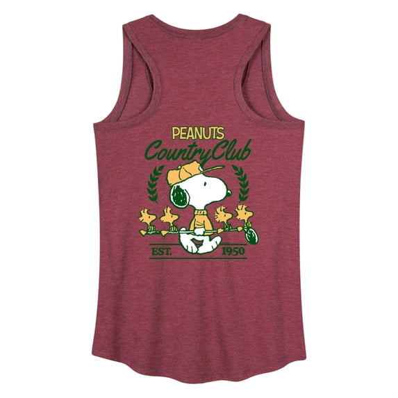 Peanuts - Country Club Snoopy and Woodsocks - Women's Racerback Tank
