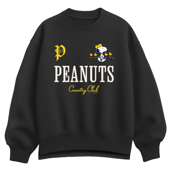 Peanuts - Country Club - Women's Oversized Fleece Crew Sweatshirt