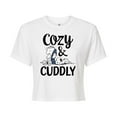 thumbnail image 1 of Peanuts - Cozy And Cuddly - Juniors Cropped Cotton Blend T-Shirt, 1 of 6