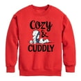 thumbnail image 1 of Peanuts - Snoopy and Linus Cozy And Cuddly - Toddler And Youth Crewneck Fleece Sweatshirt, 1 of 6
