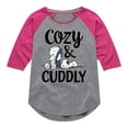 thumbnail image 1 of Peanuts - Snoopy and Linus Cozy And Cuddly - Toddler And Youth Girls Raglan Graphic T-Shirt, 1 of 6