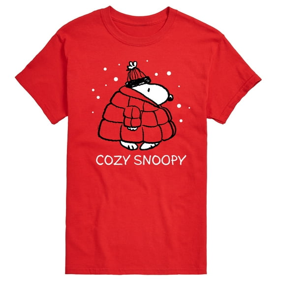 Peanuts - Cozy Snoopy - Men's Short Sleeve Graphic T-Shirt