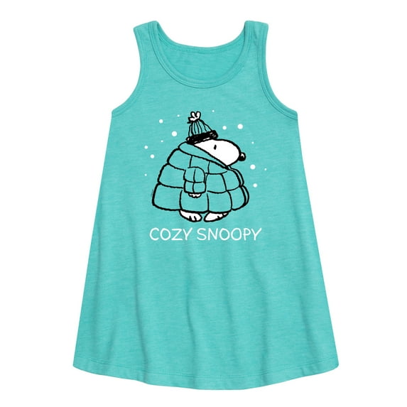 Peanuts - Cozy Snoopy - Toddler & Youth Girls A-line Dress