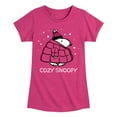 thumbnail image 1 of Peanuts - Cozy Snoopy - Toddler & Youth Girls Short Sleeve Graphic T-Shirt, 1 of 6