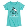 thumbnail image 1 of Peanuts - Cozy Snoopy - Toddler & Youth Girls Short Sleeve Graphic T-Shirt, 1 of 6