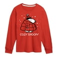 thumbnail image 1 of Peanuts - Cozy Snoopy - Toddler & Youth Long Sleeve Graphic T-Shirt, 1 of 6