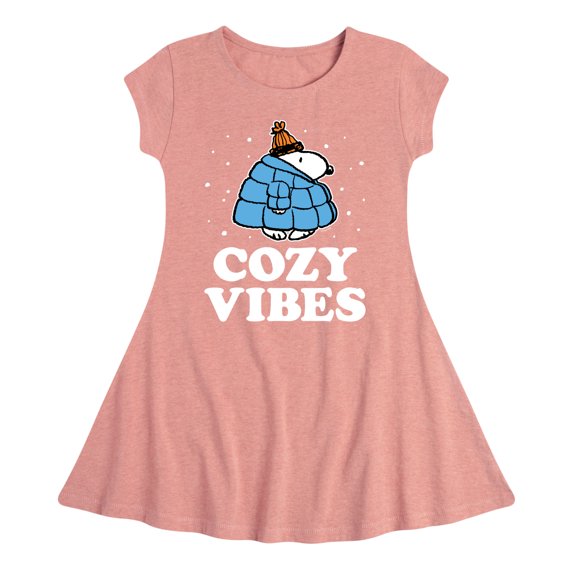 Peanuts - Cozy Vibes - Toddler And Youth Girls Fit And Flare Dress