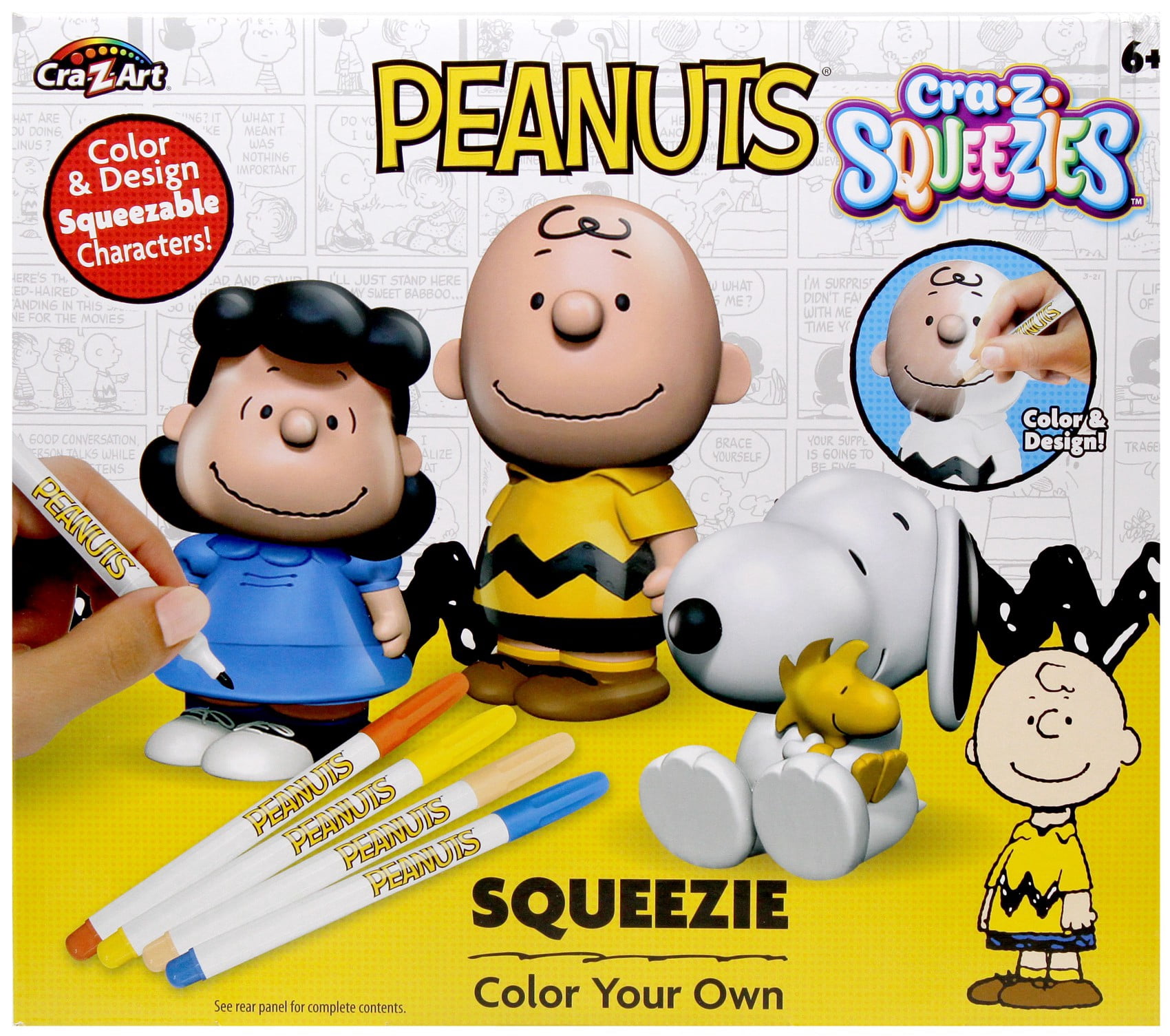 Peanuts Cra-Z-Squeezies Color Your Own Squeezie Kit - Walmart.com