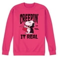 thumbnail image 1 of Peanuts - Creepin It Real - Men's Crew Neck Fleece Pullover, 1 of 5