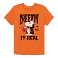 thumbnail image 1 of Peanuts - Creepin It Real - Toddler & Youth Short Sleeve Graphic T-Shirt, 1 of 7