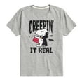 thumbnail image 1 of Peanuts - Creepin It Real - Toddler & Youth Short Sleeve Graphic T-Shirt, 1 of 6