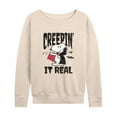 thumbnail image 1 of Peanuts - Creepin It Real - Women's Lightweight French Terry Long Sleeve Shirt, 1 of 6