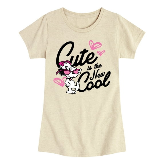 Peanuts - Cutesy New Cool - Toddler and Youth Girls Fitted Short Sleeve Graphic T-Shirt