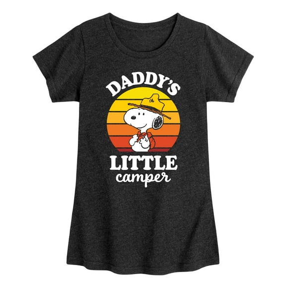 Peanuts - Daddy's Little Camper - Toddler And Youth Girls Short Sleeve Graphic T-Shirt