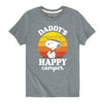 thumbnail image 1 of Peanuts - Daddy's Little Camper - Toddler And Youth Short Sleeve Graphic T-Shirt, 1 of 6