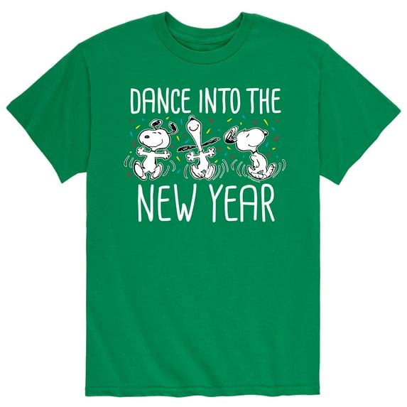 Peanuts - Dance Into The New Year - Men's Short Sleeve Graphic T-Shirt