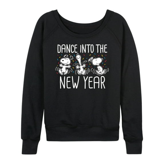Peanuts - Dance Into The New Year - Women's Lightweight French Terry Long Sleeve Shirt