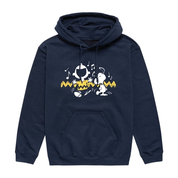 Peanuts - Dancing Charlie Brown and Snoopy - Men's Pullover Hoodie