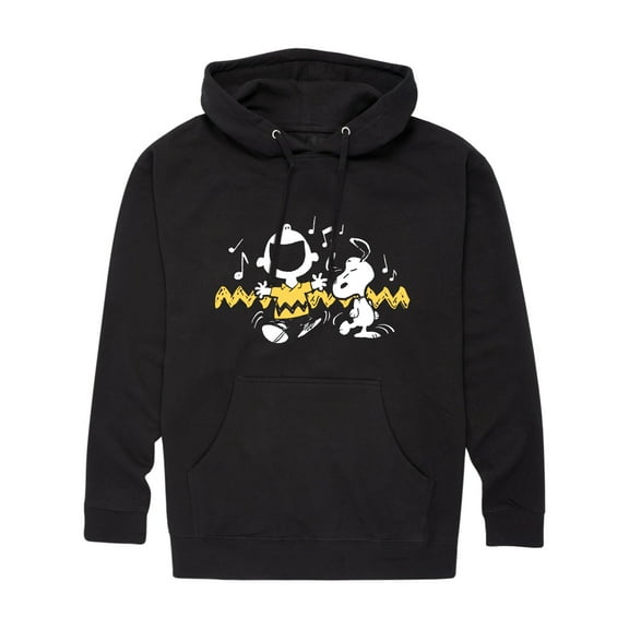 Peanuts - Dancing Charlie Brown and Snoopy - Men's Pullover Hoodie