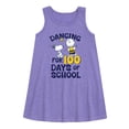 thumbnail image 1 of Peanuts - Dancing For 100 Days Of School - Toddler & Youth Girls A-line Dress, 1 of 5