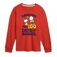 thumbnail image 1 of Peanuts - Dancing For 100 Days Of School - Toddler & Youth Long Sleeve Graphic T-Shirt, 1 of 6