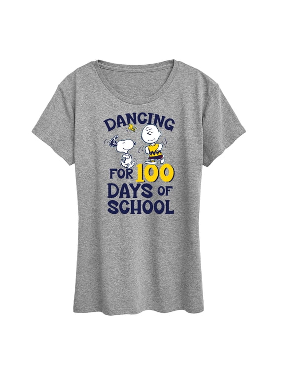 - Dancing For 100 Days Of School Women's Short Sleeve Graphic T-Shirt