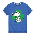 thumbnail image 1 of Peanuts - Dancing Snoopy Shamrock - Toddler and Youth Short Sleeve Graphic T-Shirt, 1 of 6