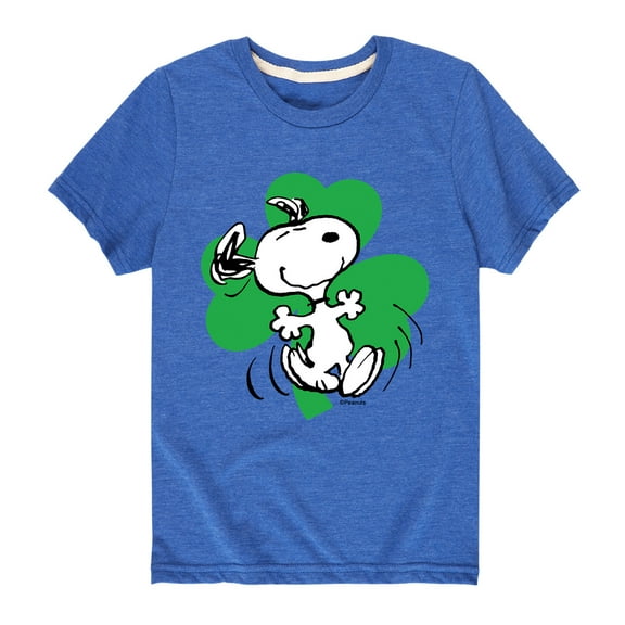 Peanuts - Dancing Snoopy Shamrock - Toddler and Youth Short Sleeve Graphic T-Shirt