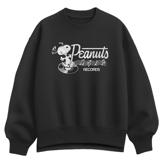 Peanuts - Dancing Snoopy Oversized Fleece Crew Sweatshirt