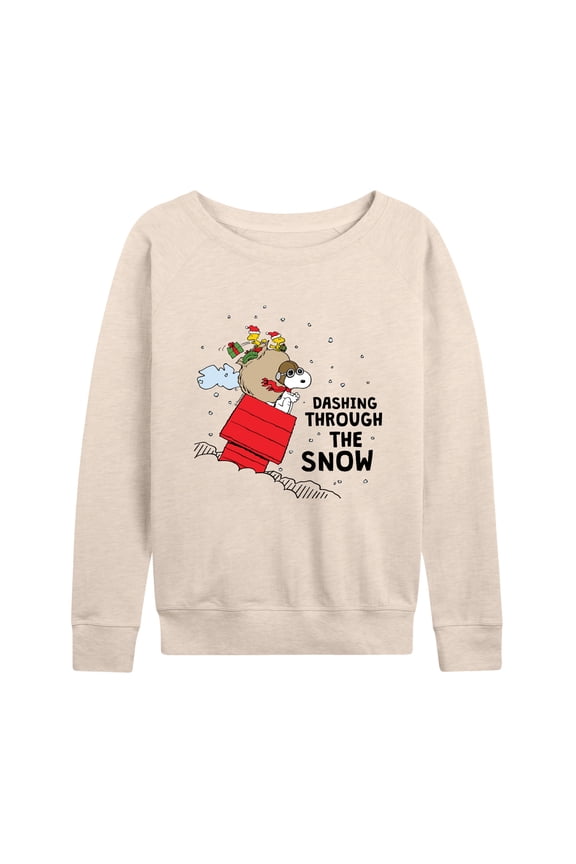 - Dashing Through The Snow - Women's Lightweight French Terry Long Sleeve Shirt