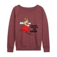 thumbnail image 1 of Peanuts - Dashing Through The Snow - Women's Lightweight French Terry Long Sleeve Shirt, 1 of 5
