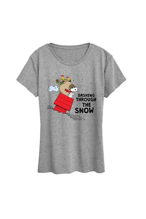 - Dashing Through The Snow - Women's Short Sleeve Graphic T-Shirt